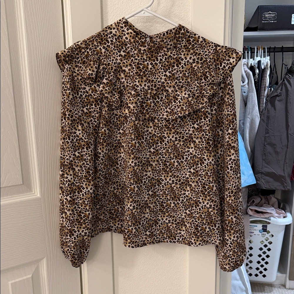 Topshop leopard Print Women's Top